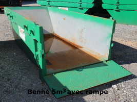 Benne 5m3 avec rampe