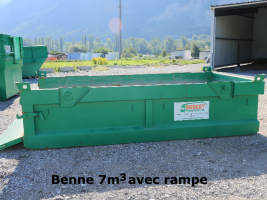 Benne 7m3 avec rampe