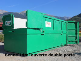 Benne 14m3 ouverte double porte